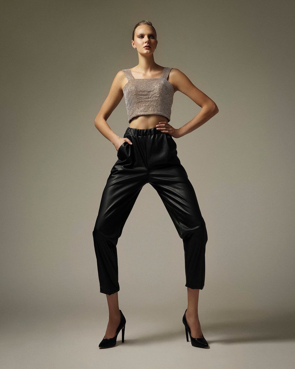 Faux Leatherette Pants