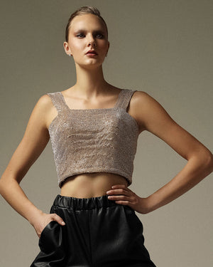 Shiny Gold Cristal Top