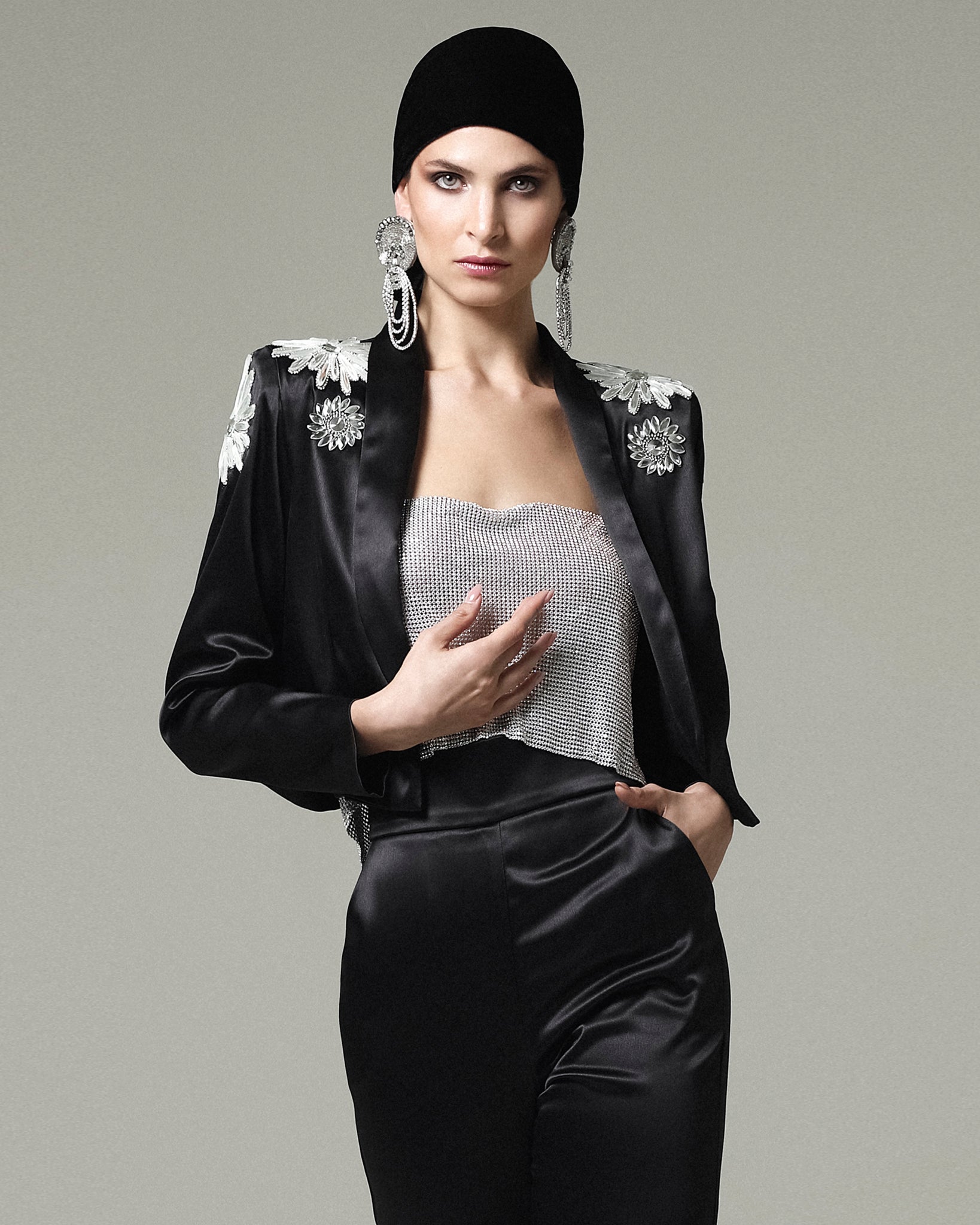 CRYSTAL FLOWER BOLERO
