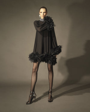 Mini Black Tulle Dress