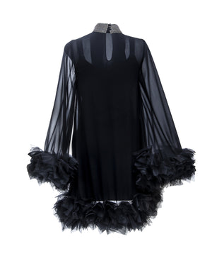 Mini Black Tulle Dress