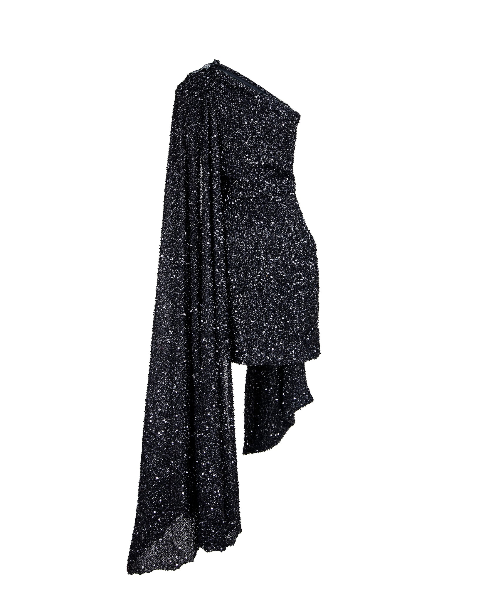 SEQUIN CAPE DRESS