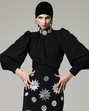 CRYSTAL BLACK SKIRT